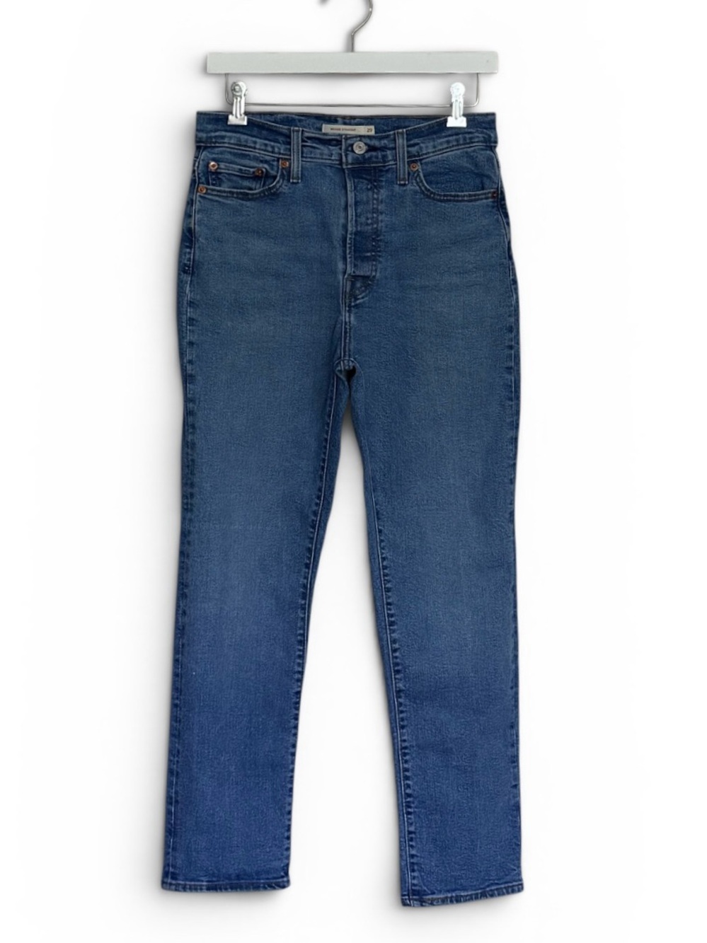 Levi’s Wedgie Straight Button Fly Classic High-Rise Women's Blue Jeans Size 29
